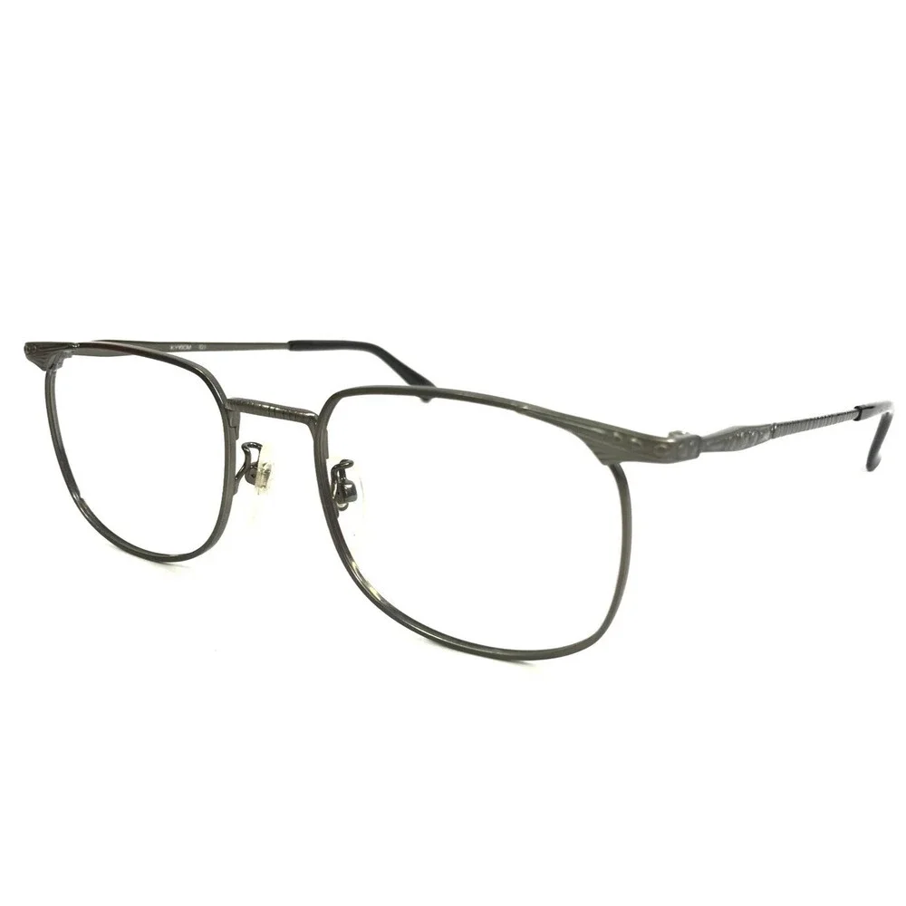 Vintage Kansai Eyeglasses Frames KY10CM G3 Gunmetal Square Ornamental 52-20-142